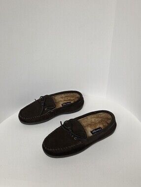 St. John's Bay Dark Brown Suede Moccasin Slip-Ons. Size 10M. #0240